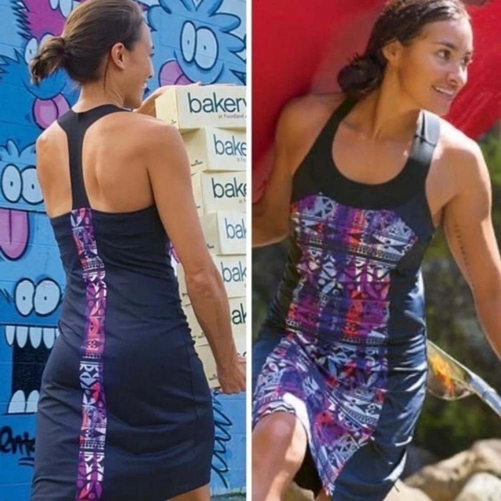 Title Nine floral Blocked T back dress size XS